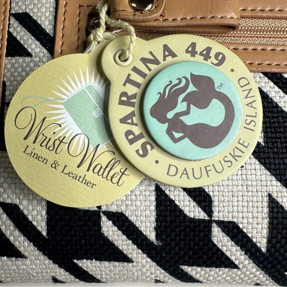 NWT Spartina 449 Stoddard Linen and Leather Wrislet - Picture 7 of 9